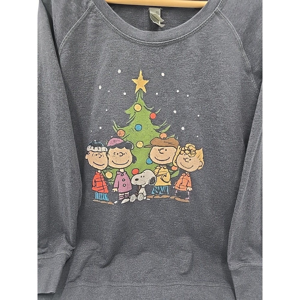 Instant Message Charlie‎ Brown Nostalgia Retro Christmas Sweater Women's 1XW - Picture 3 of 12